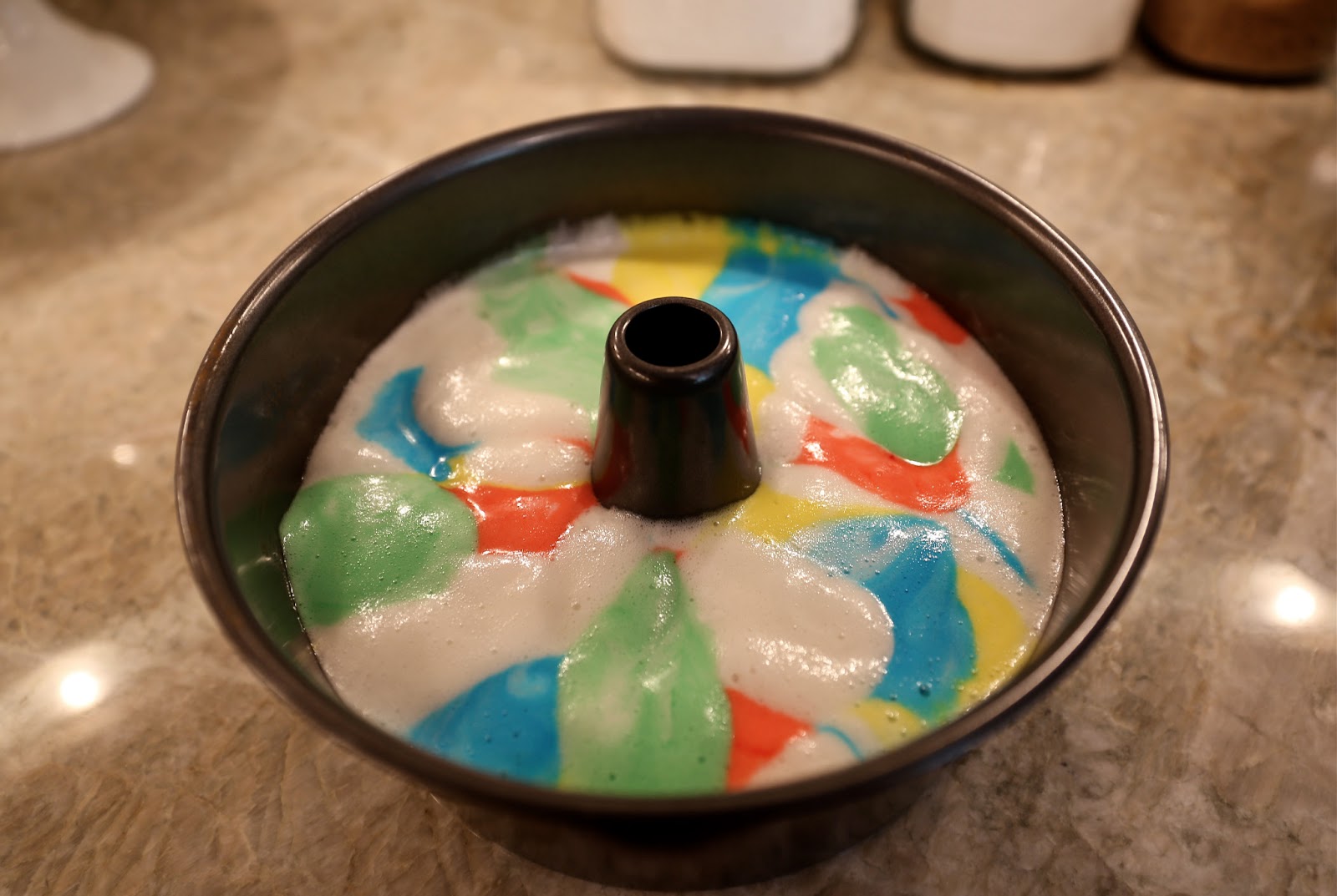 Sweet Southern Days Rainbow Angel Food Cake