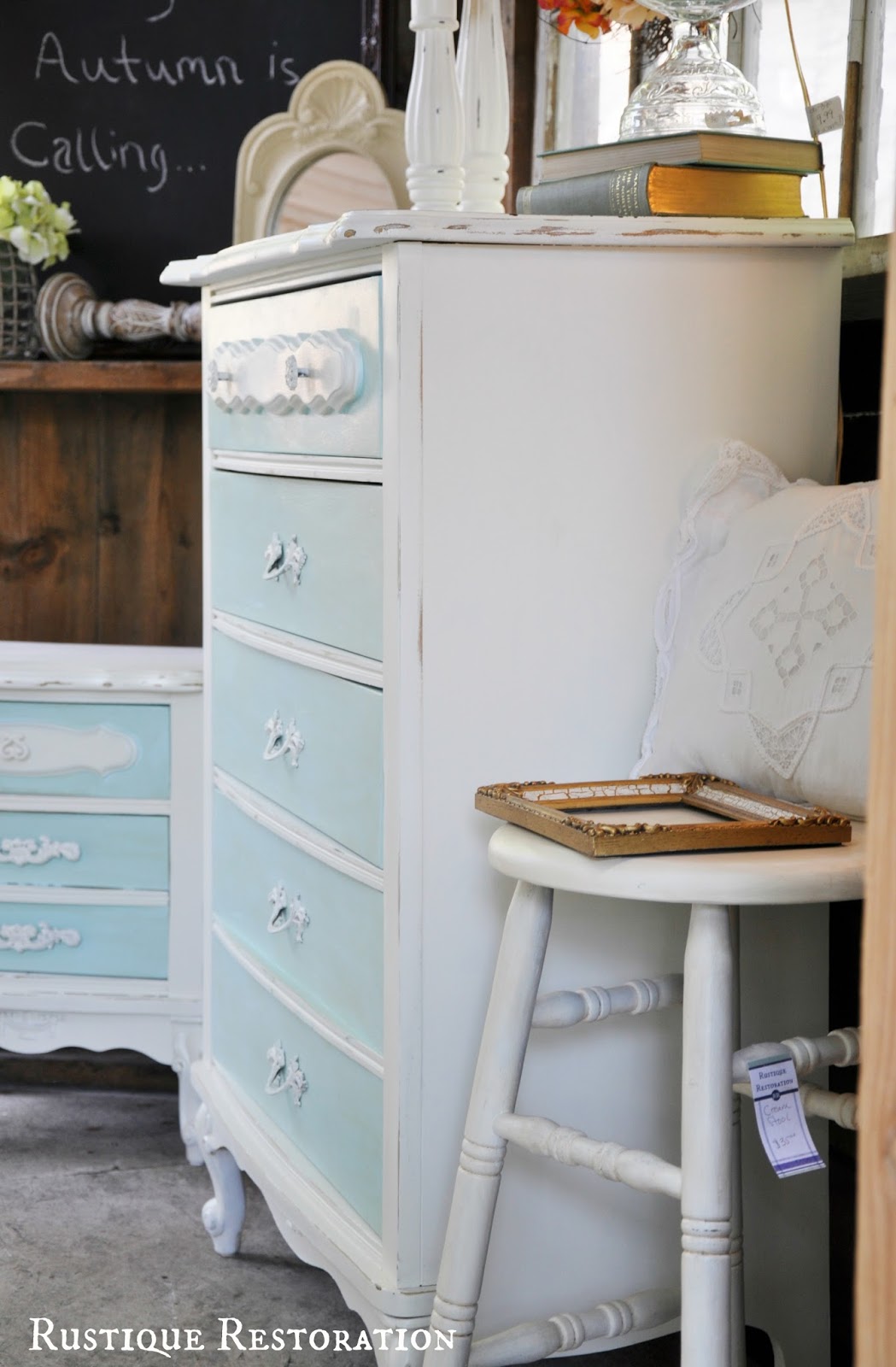 Rustique Restoration Restored French Provincial Dresser and Nightstand