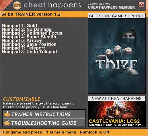 Thief pc cheats