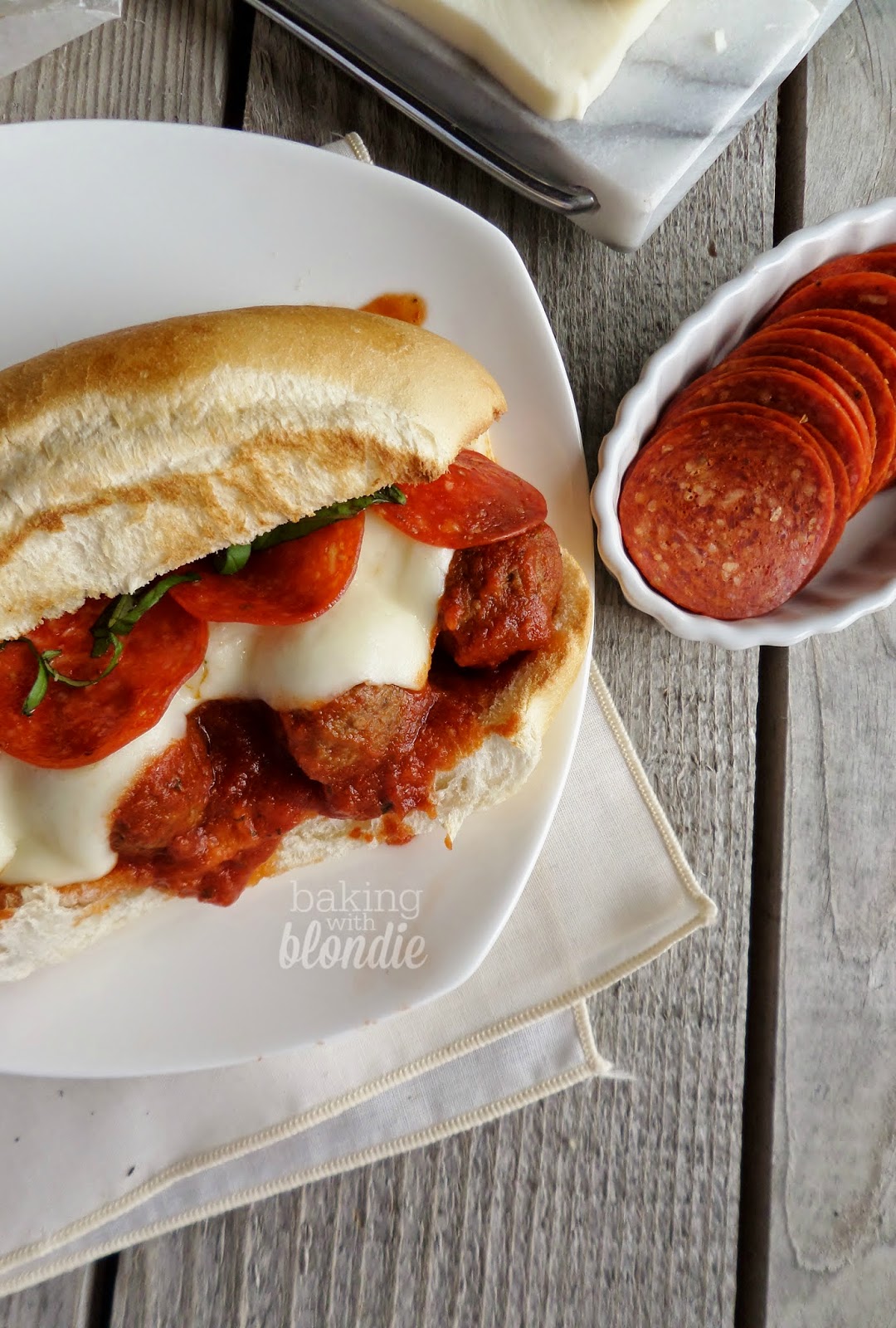 Toasted Pizza Meatball Subs