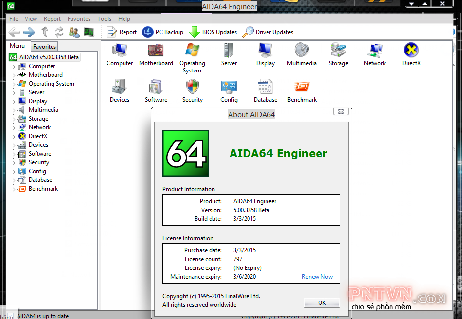 AIDA64 Extreme / Engineer Edition 5.00.3358 Beta - Kiểm tra và chuẩn đoán lỗi hệ thống phần cứng AIDA64 Extreme / Engineer Edition 5.00.3358 Beta - Kiểm tra và chuẩn đoán lỗi hệ thống phần cứng