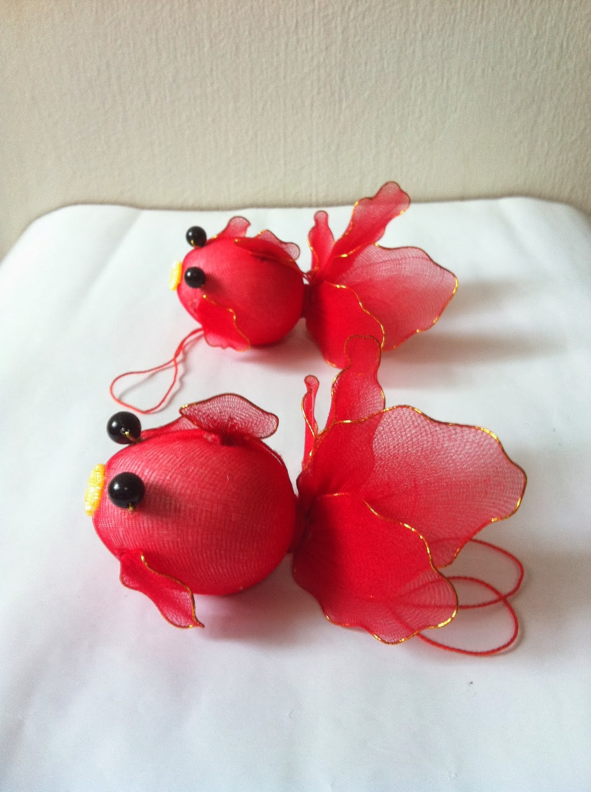 Handmade Stocking Flowers Singapore Art and Craft Red Goldfish