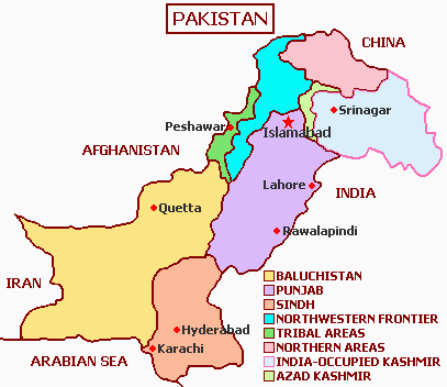 MAP OF PAKISTAN