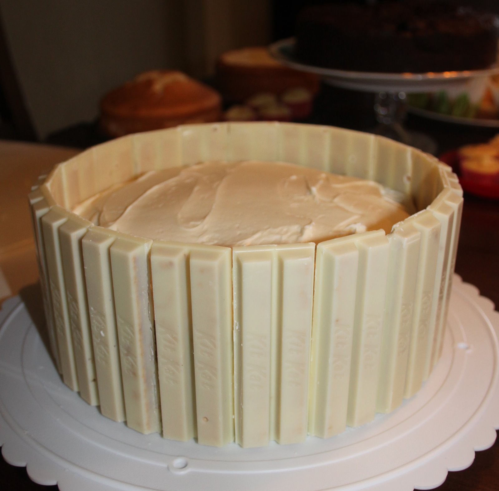 Real Life Pastor's Wife White Chocolate Kit Kat Coconut M&M's Cake