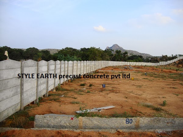 Compound wall,Covering slabs,Precast concrete pavers ...