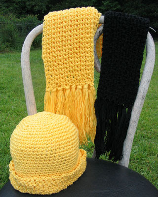 Mom's Crochet Hat and Scarf Set