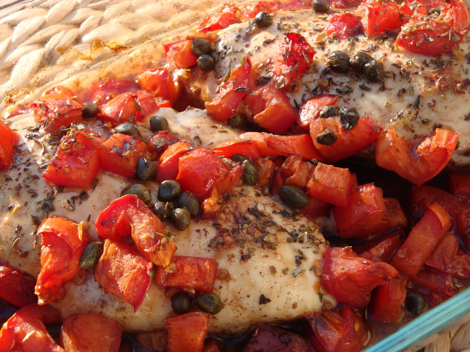 Yummy by Emmy Balsamic Chicken with Tomatoes and Capers