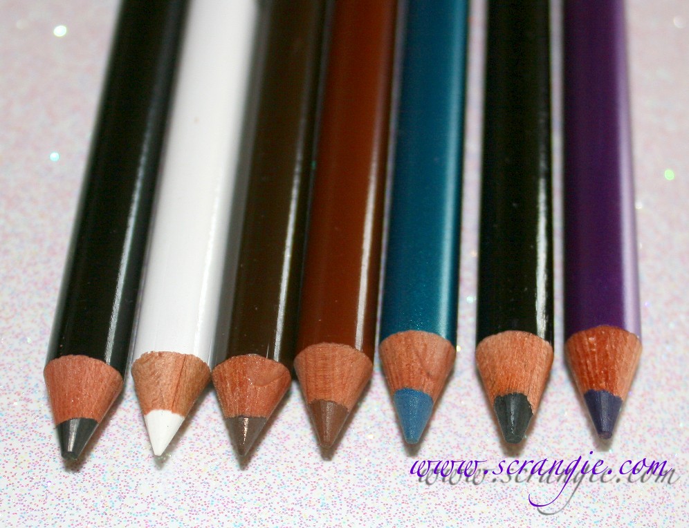 Scrangie Jordana 7" Eyeliner Pencils Swatches and Review