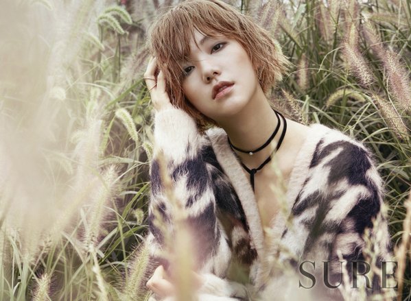 Sure Korea October 2015, Lee Ho Jung 李浩靜 Max Mara 2015 AW Mohair Houndstooth Cardigan Editorials