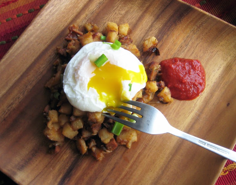 minxeats recipes, recaps, and restaurant reviews Celery Root Hash with Andouille