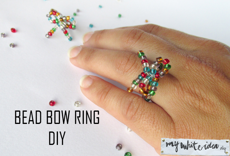 BEAD BOW RING DIY MY WHITE IDEA DIY