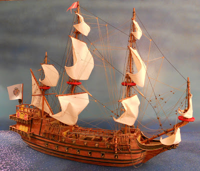 galleon treasure spanish ship empire brig model fist seamen