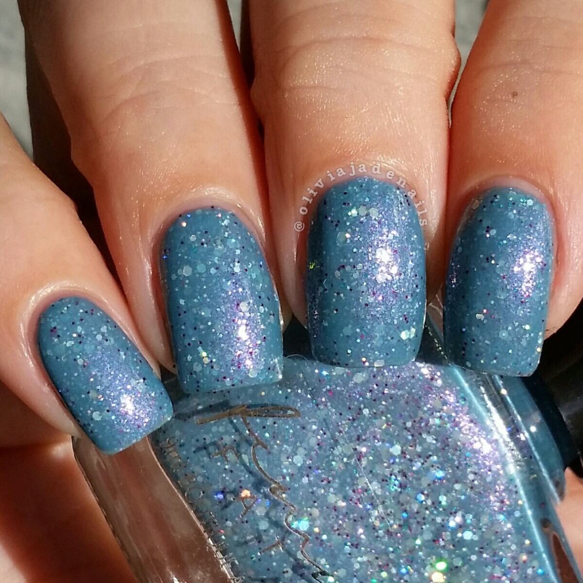 Femme Fatale Cosmetics Pixie Light swatched by Olivia Jade Nails