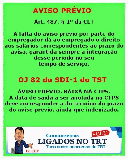 Artigo 487 clt aviso previo