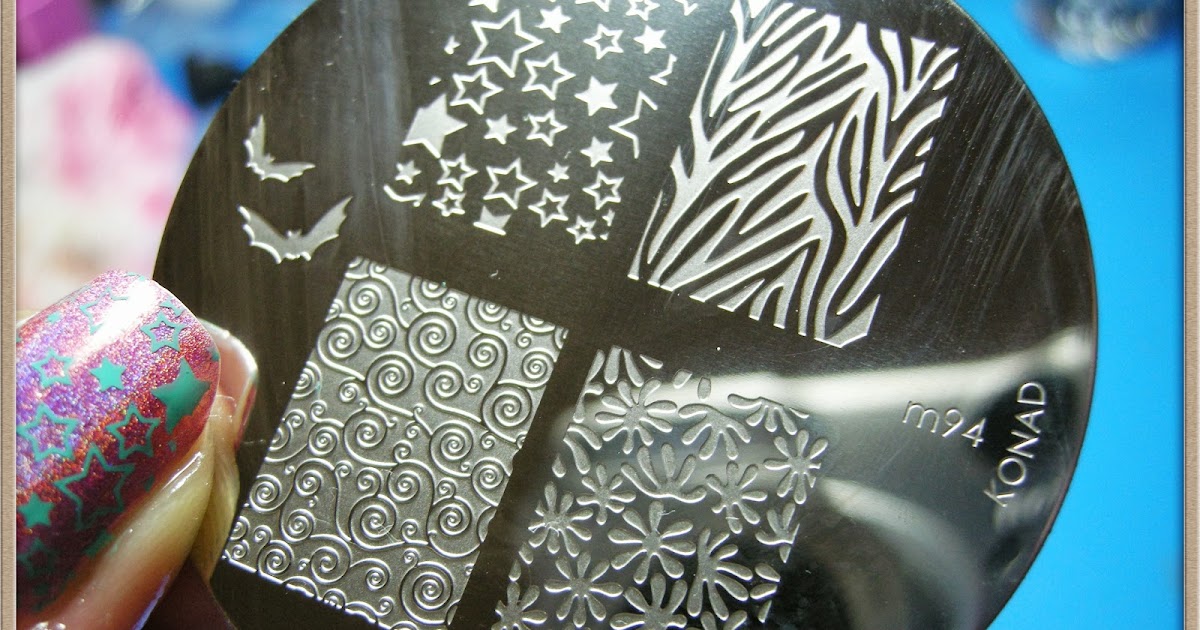 The Polished Cricket Konad m94 Nail Stamping Plate (Swatches and Review)