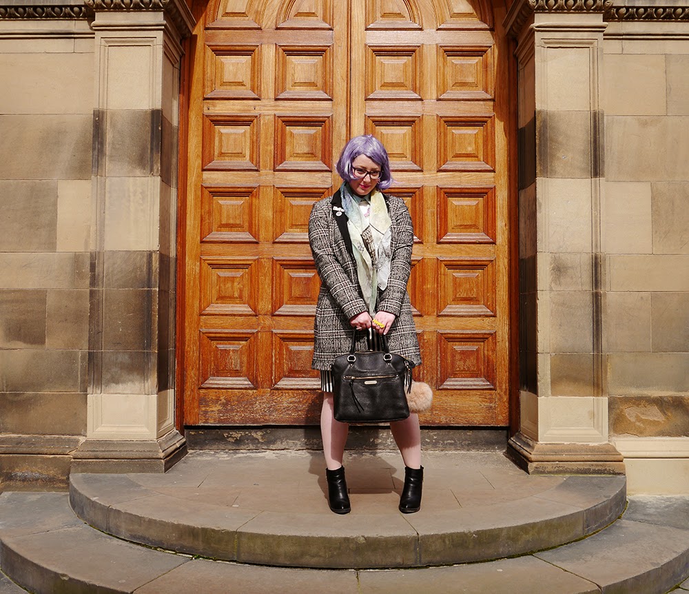 Styled by Kimberley: Kimberley #scotstreetstyle, #EdFashion, Edinburgh, street style, monochrome, stripes, Breton, lilac hair, pom pom