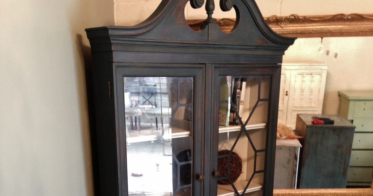 Repurposed Gems Homestead Blue Corner Hutch