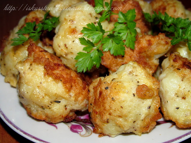 Цветная капуста в сырном кляре