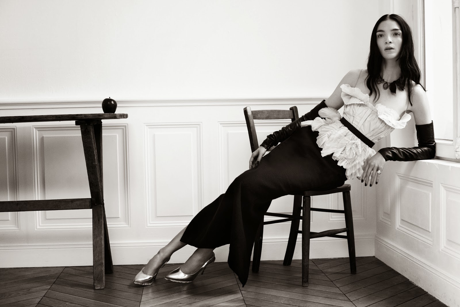 Neo Noir Mariacarla Boscono By Willy Vanderperre For Vogue China