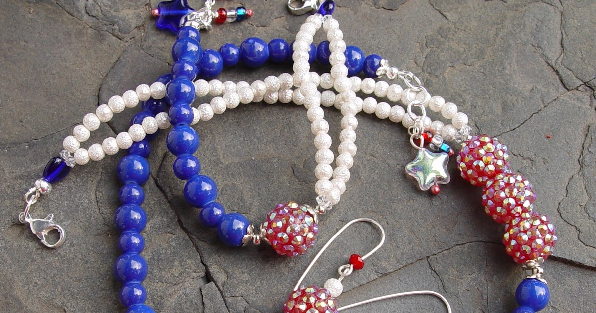 Jean A. Wells Handcrafted Artisan Jewelry Patriotic Jewelry 4th of