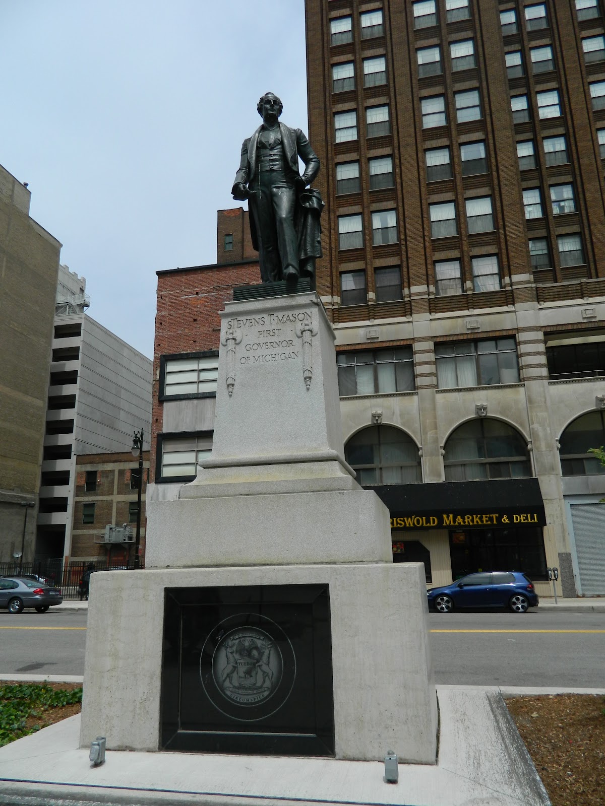Running to 50 Statues of Downtown Detroit
