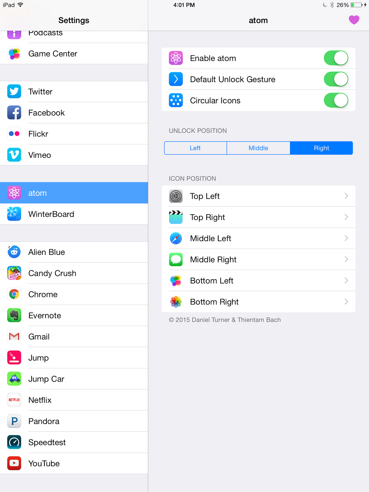 Atom Lock Screen Launcher Gets iPad Support