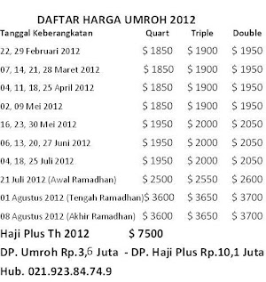 PAKET UMROH 2012