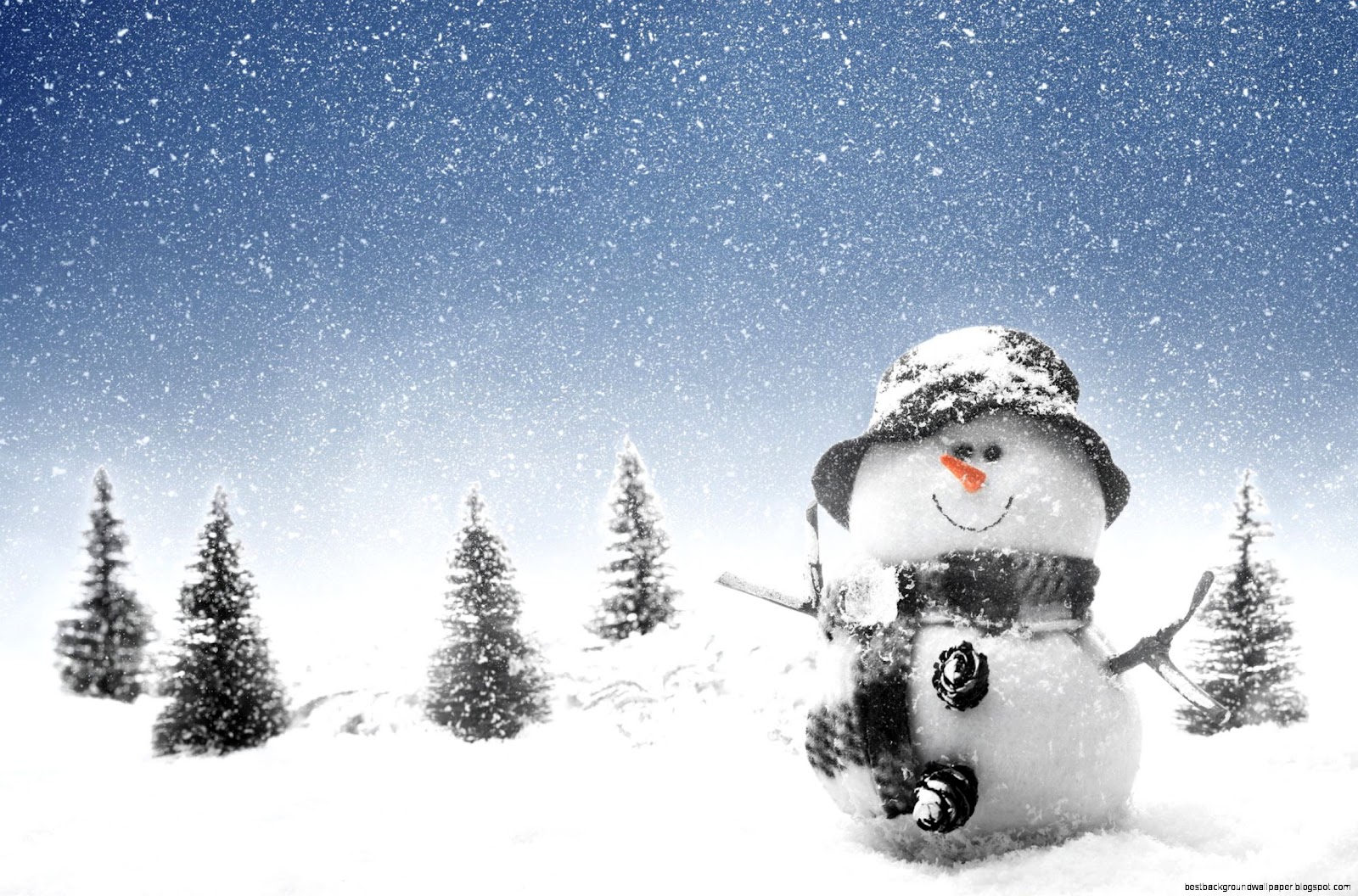Winter Snowman Wallpaper for Computer Winter Snowman Wallpaper for Computer