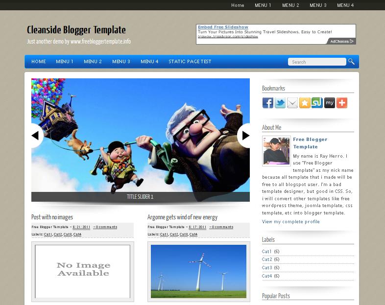 Cleanside Blogger Template