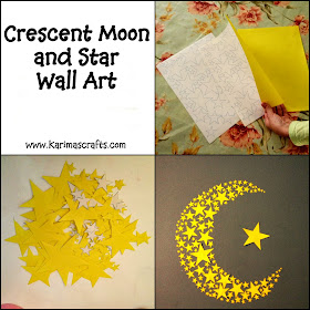 crescent moon and stars wall art ramadan crafts