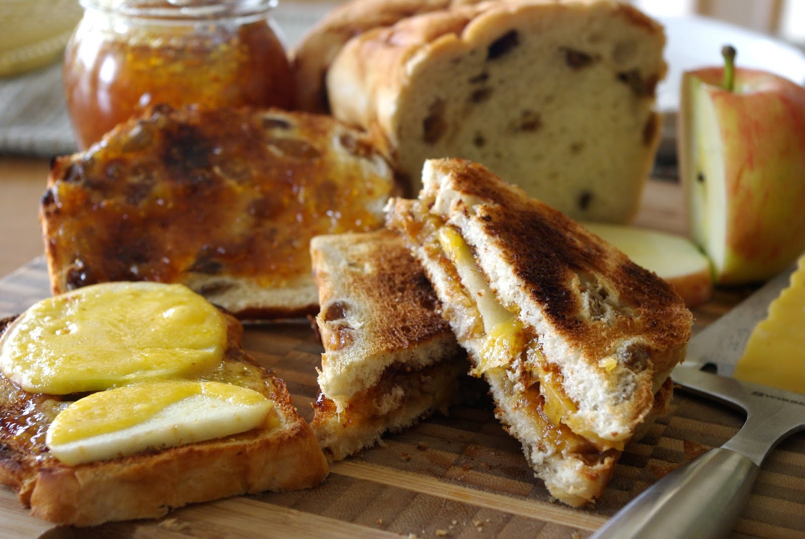 Mennonite Girls Can Cook Raisin Bread Fig and Cheese Sandwich
