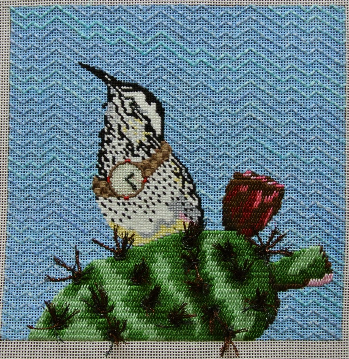 Waterweave Unique Needlepoint Canvases by Ellen Brown Star Tree