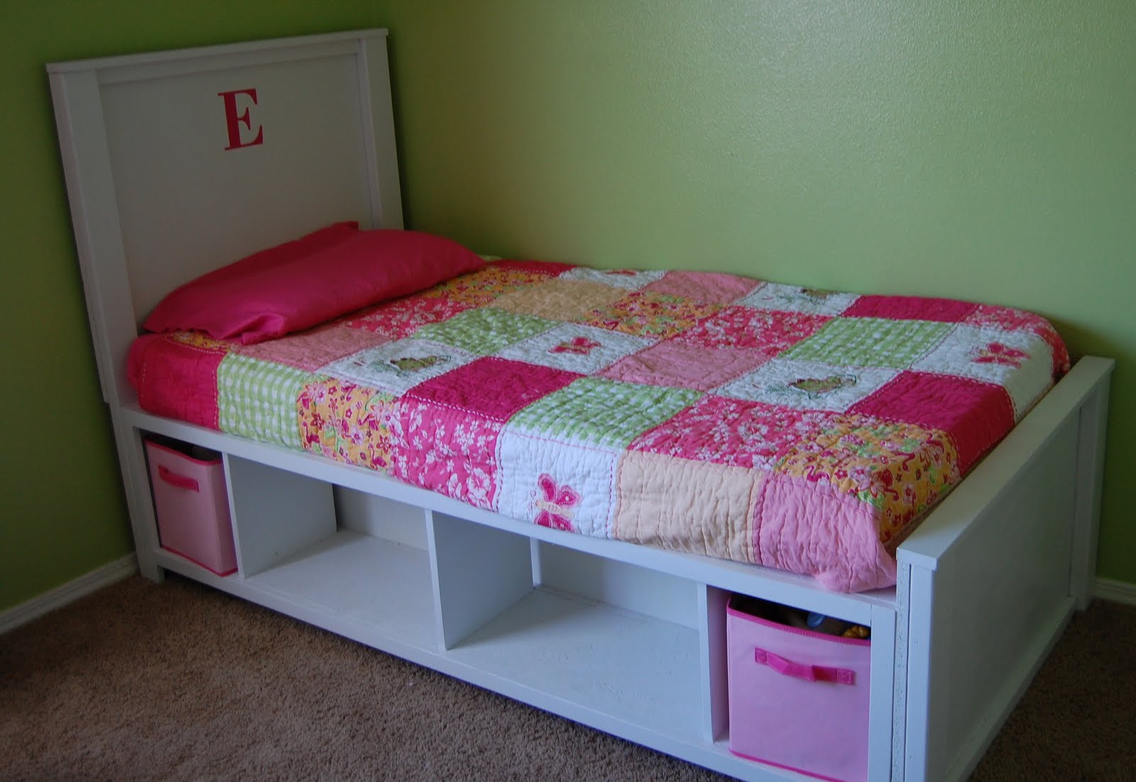 Small and Simple Twin Storage Bed