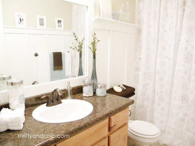 DIY Board and Batten -This bathroom was done for only $11!
