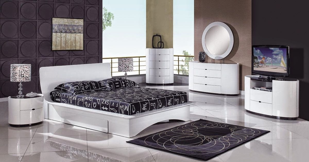 غرف نوم اسود وابيض الديكور والتصميم الداخلي
