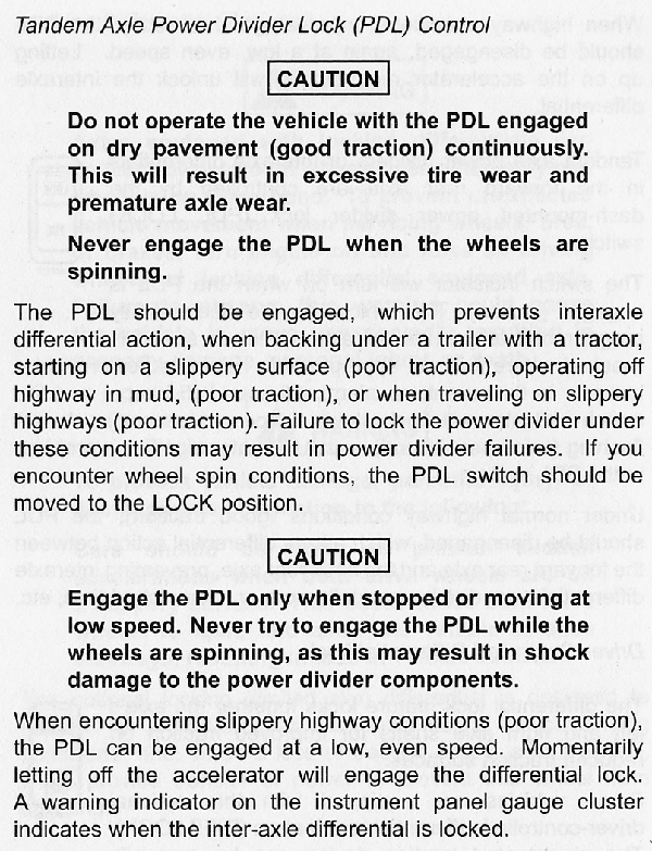 In The Driver's Seat Tandem Axle Differential Power Divider Lock