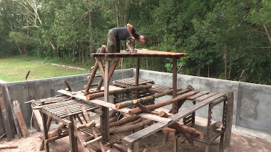 Aménagement en cours dans le petit enclos