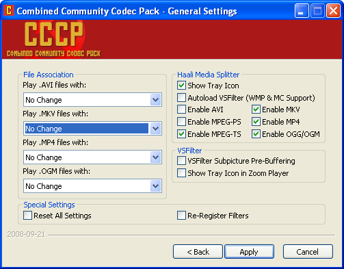Combined community codec pack safe