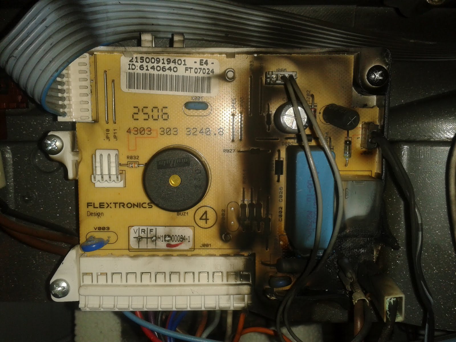 Dishwasher set on fire Hotpoint FDW60 Dishwasher set on fire