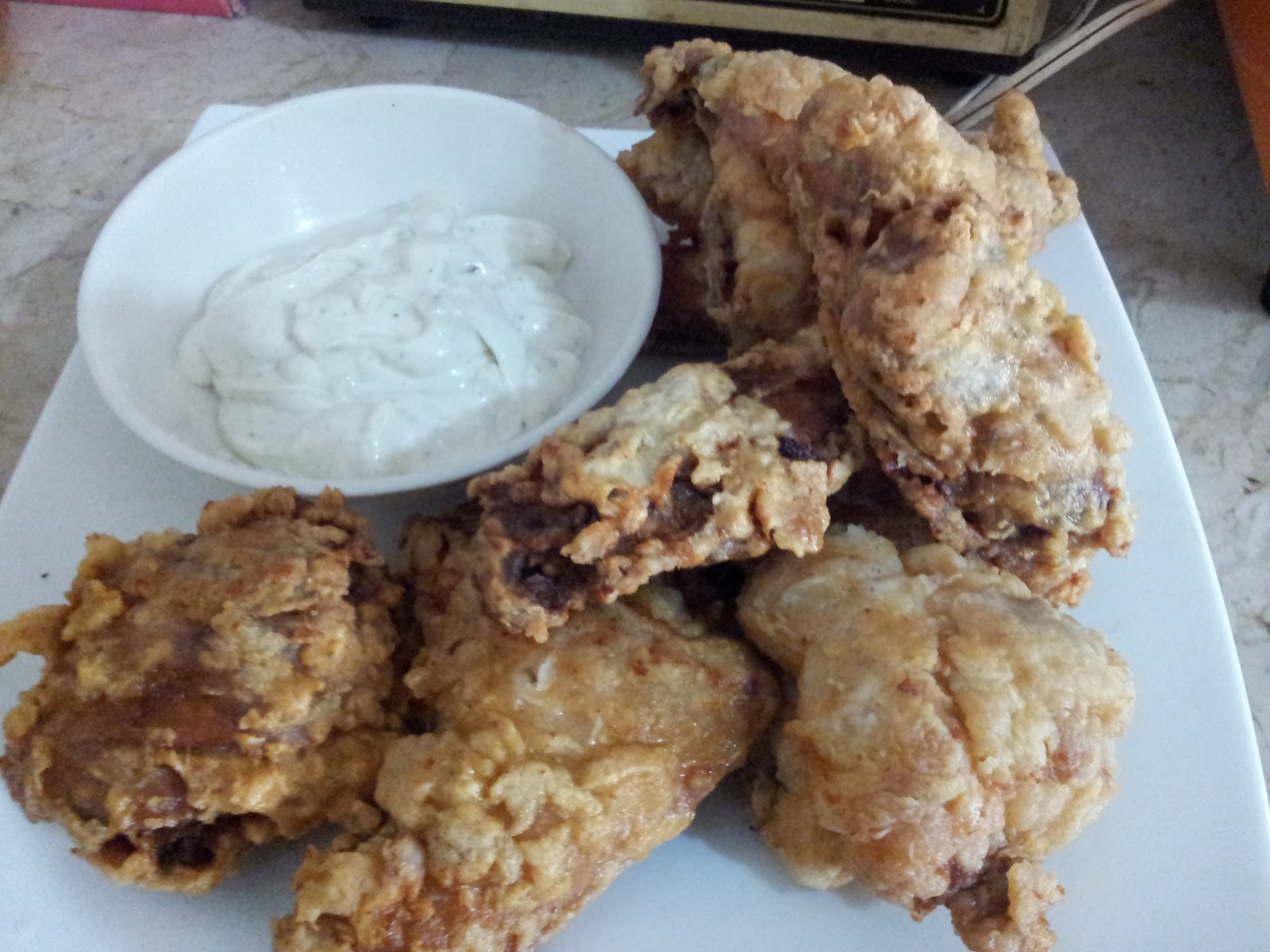 The Crazy Chef Chicken Broast with a Garlic Mayo Dip