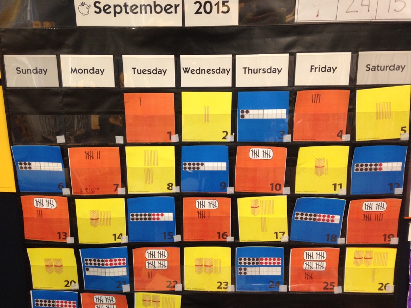 Ms. Closter's First Grade News Calendar "Number Corner"