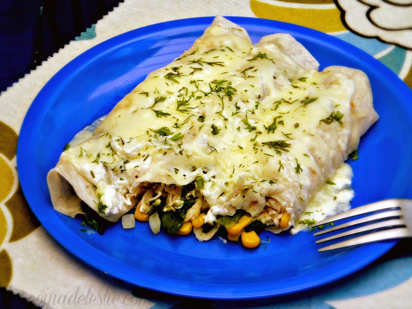 Poblano Chicken Enchiladas Blancas WeekdaySupper La Cocina de Leslie