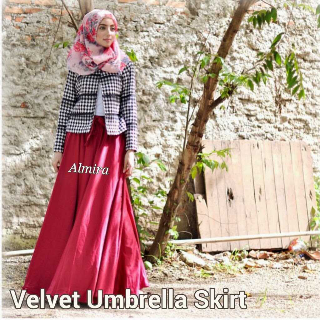 ROK PANJANG VELVET UMBRELLA SKIRT GRIYA RADITYA