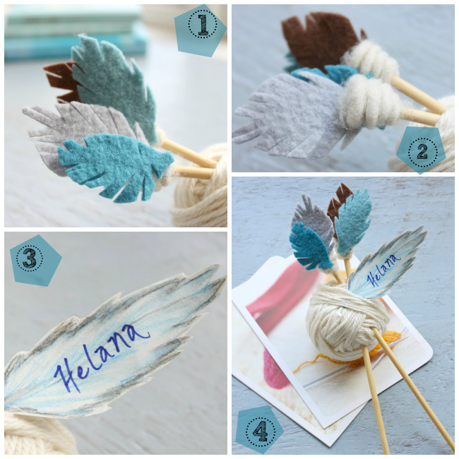helana and ali Feather Toppers From Felt