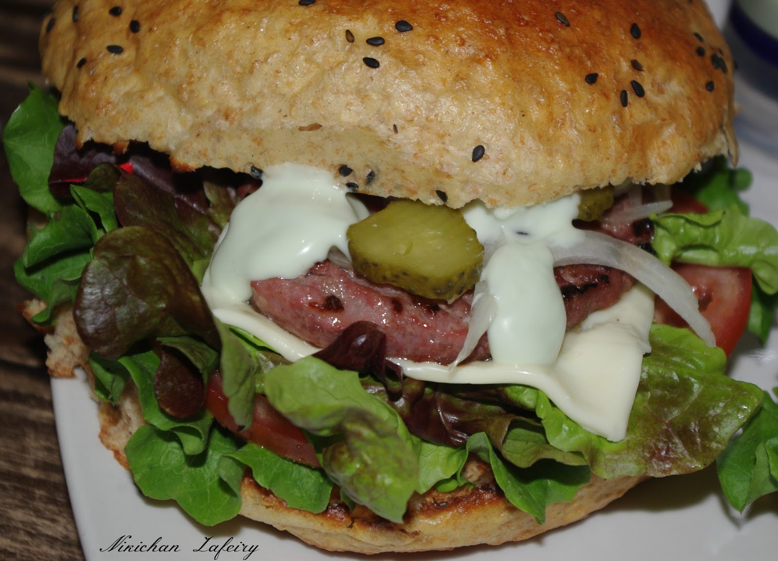 Hamburguesas con Wasabi y Pan Casero Recetas de una Gatita Enamorada