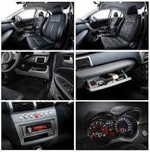 A contemporary 2-toned dashboard that is pleasing to the eye..