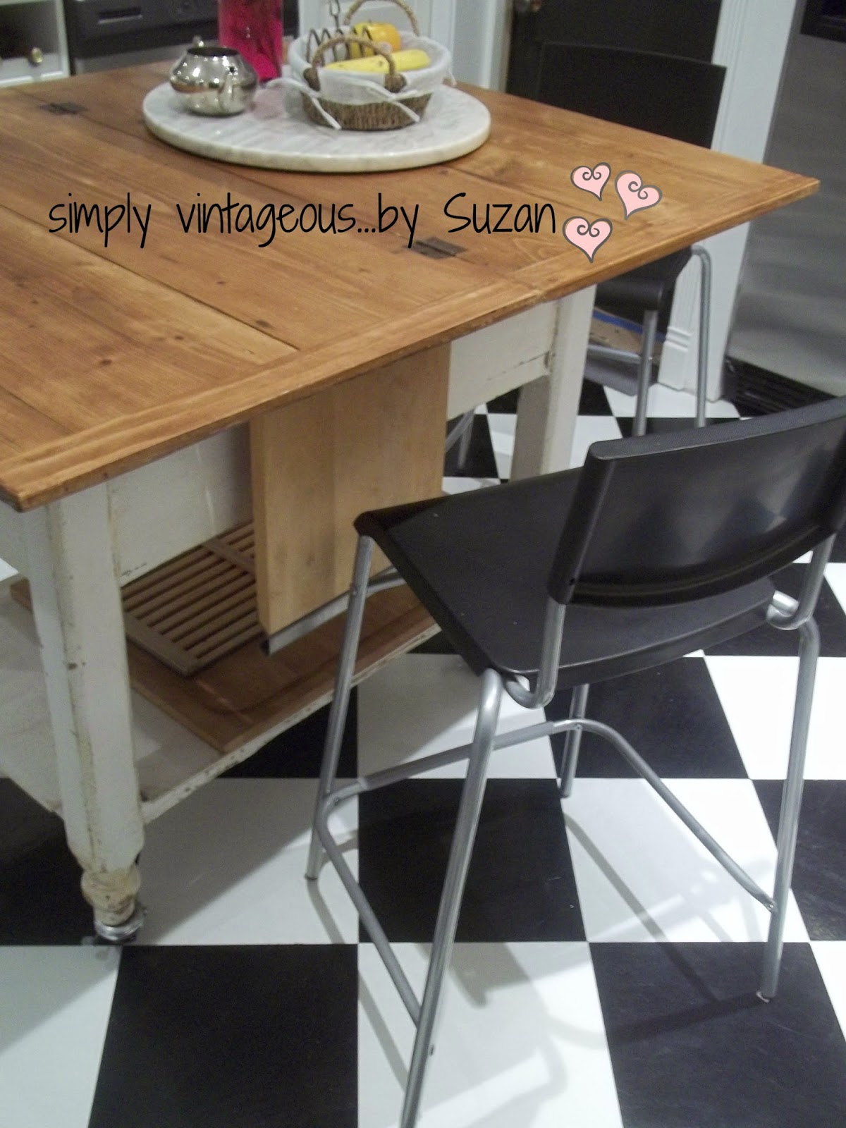 simply vintageous...by Suzan Adding height to a table