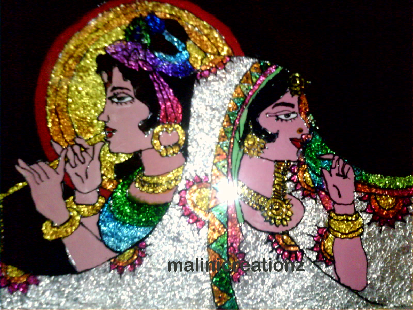 Malini's Creationz Krishna Radha Paintings