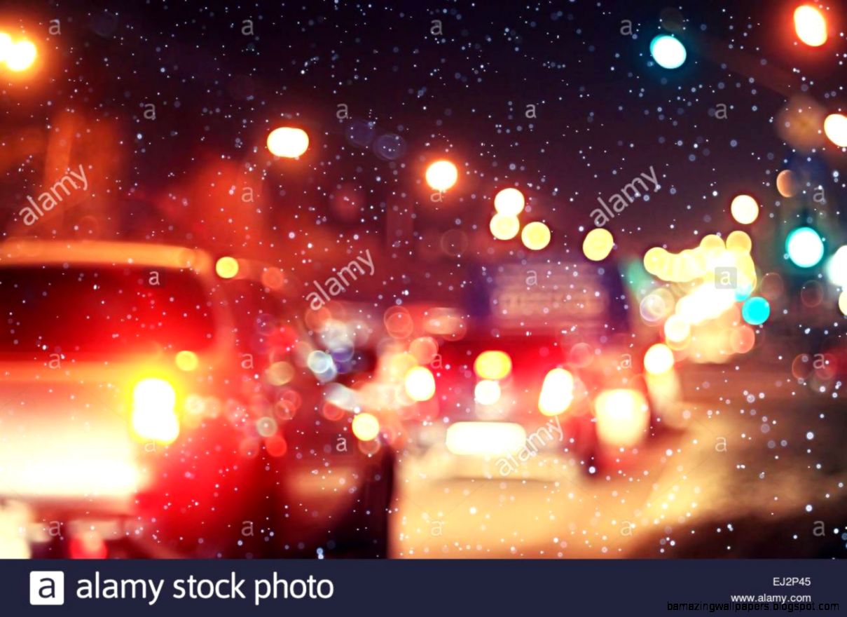 Blurred Night Background City Traffic Road City Lights Winter Snow Blurred Night Background City Traffic Road City Lights Winter Snow