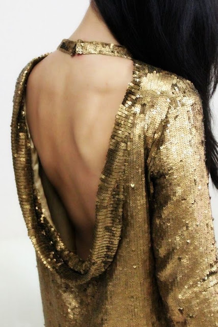 Sparkly, Gold Holiday Gowns Details by Cool Chic Style Fashion